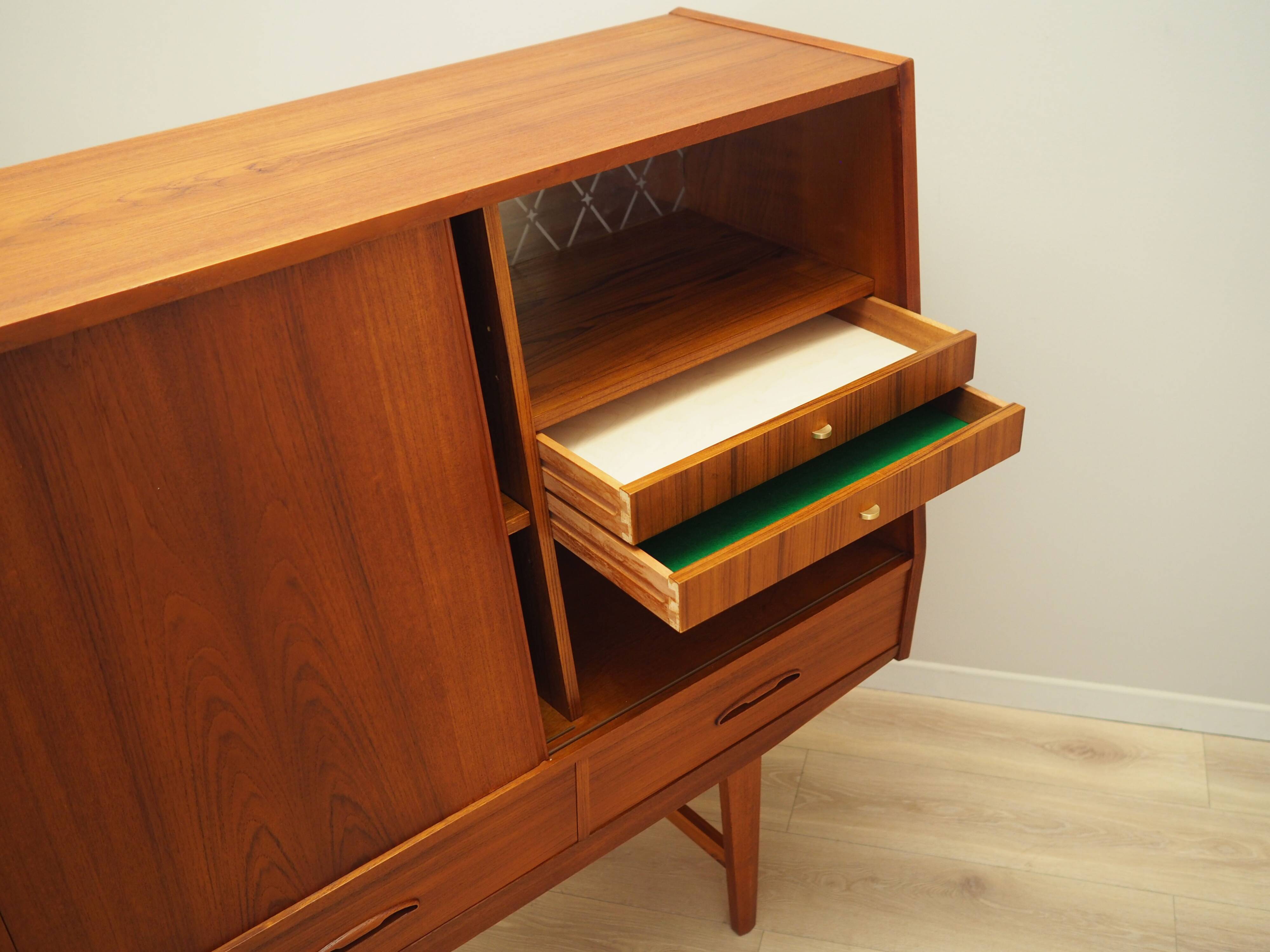 Teak highboard, Danish design, 1960s, production: Denmark
