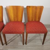 4 art deco dining chairs by Jindrich Halabala
