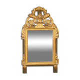 miroir louis XVI, bois doré à la feuille d'or, XVIIIeme siècle