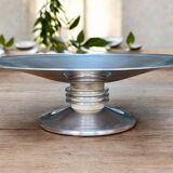 Large silver-plated metal bowl/centerpiece by Christofle, Art Deco style - 33 cm