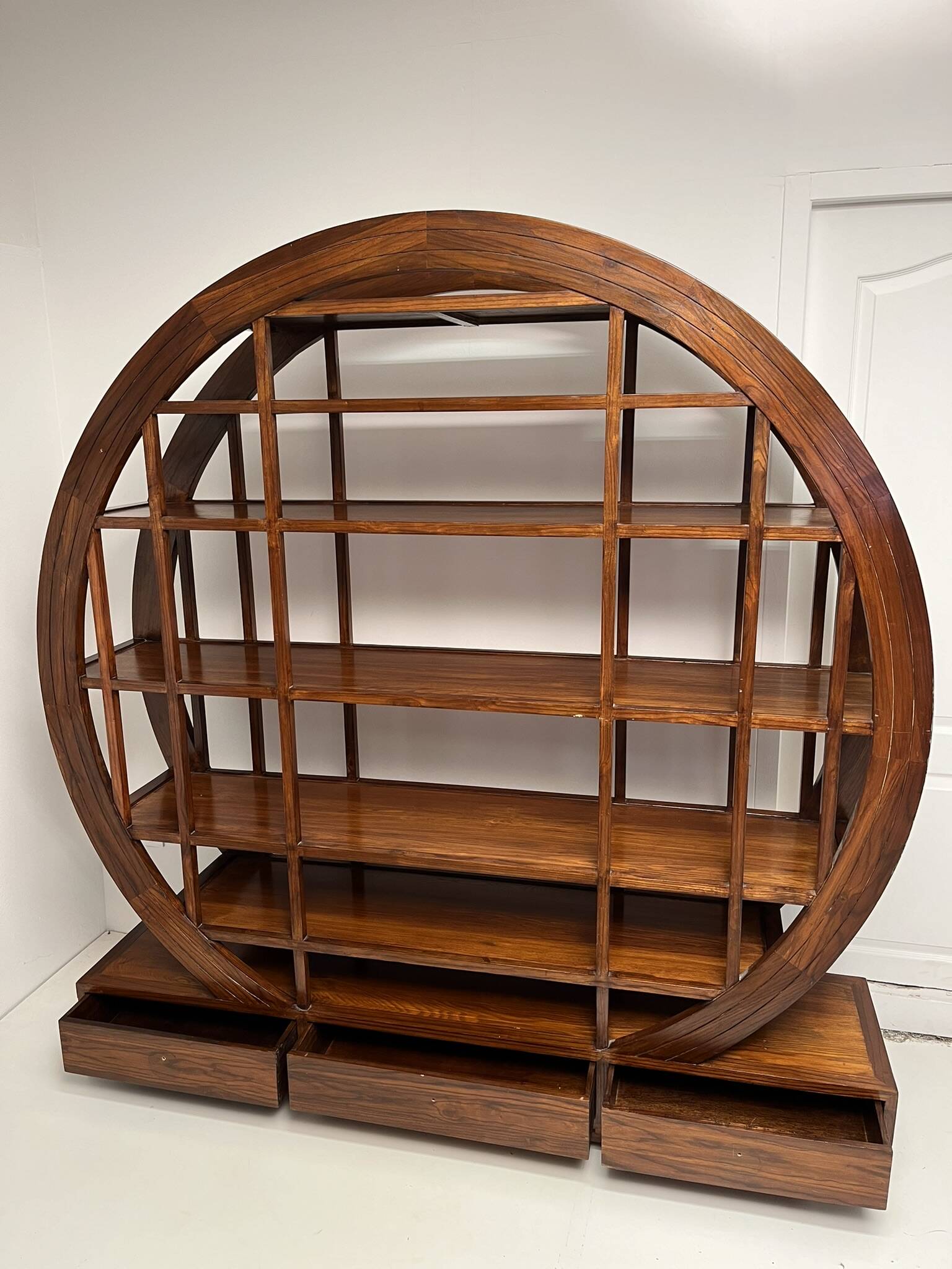 Bibliothèque en teck Asiatique vintage