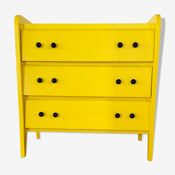 Vintage yellow chest of drawers from Naples