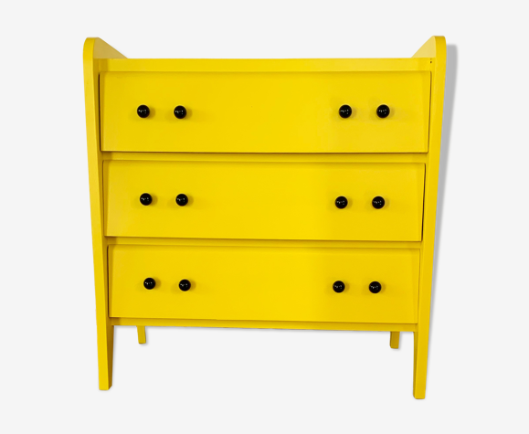 Vintage yellow chest of drawers from Naples