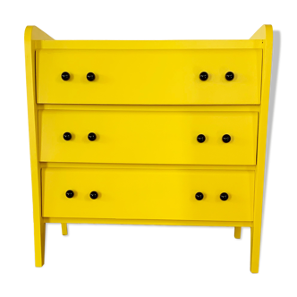 Vintage yellow chest of drawers from Naples