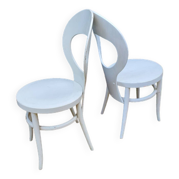 Pair of Baumann chairs, "seagull" model