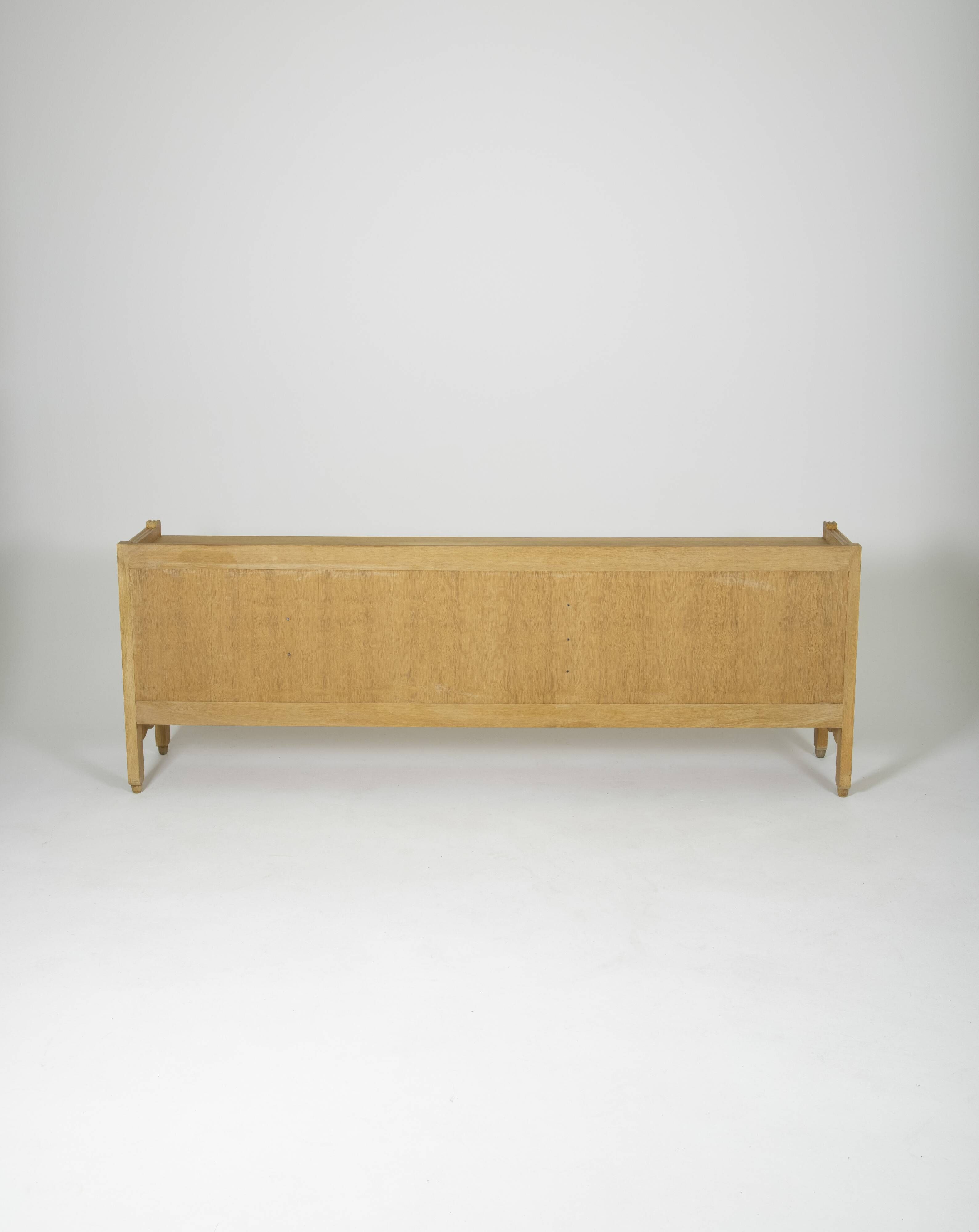 Oak sideboard by Guillerme & Chambron, France 1960s
