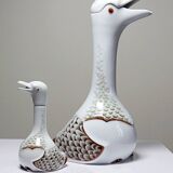 Vintage 80s Haviland Castel decanter & miniature duo from Sandoz for Chabot