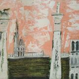 Venice in pink - oil dated 1958