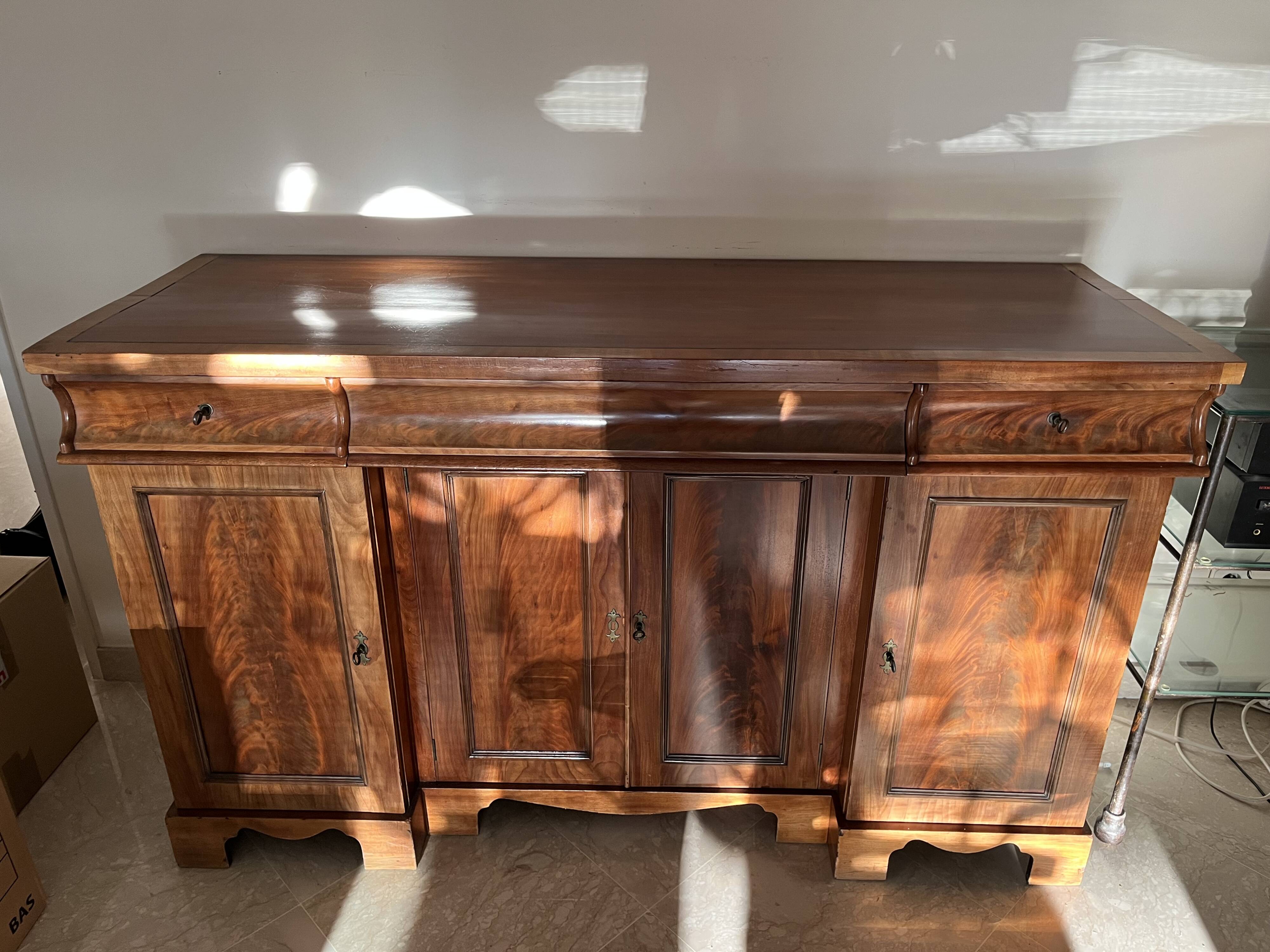 Old solid wood buffet