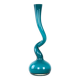 Turquoise vase, Swing Vase, Danish design, manufactured by Normann Copenhag