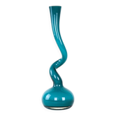 Vase turquoise, vase Swing, design danois, fabriqué par Normann Copenhague.