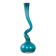 Turquoise vase, Swing Vase, Danish design, manufactured by Normann Copenhag