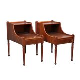 Pair of Vintage Danish Mahogany Bedside Tables – 1950s