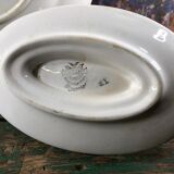 Gravy boat art deco white and red Villeroy and Boch model Rosario