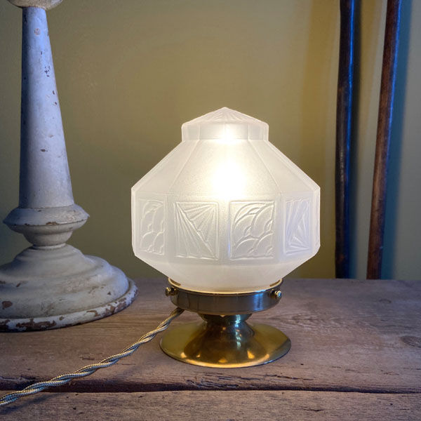 Art Deco prism globe lamp