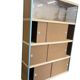 Vintage Kewlox brown shelving armoire / display cabinet