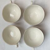 Sarreguemines earthenware coffee cups