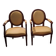 Paire de fauteuils style louis XVI