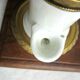 Paris porcelain inkwell and gilded bronze, Empire Charles X style
