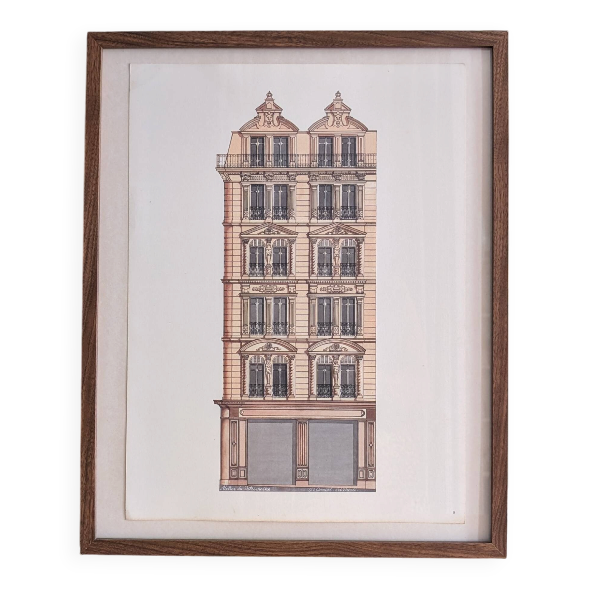 Lithographie "Atelier du Patrimoine" – Catherine d'Ortoli