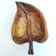Vintage solid wood basket leaf shape