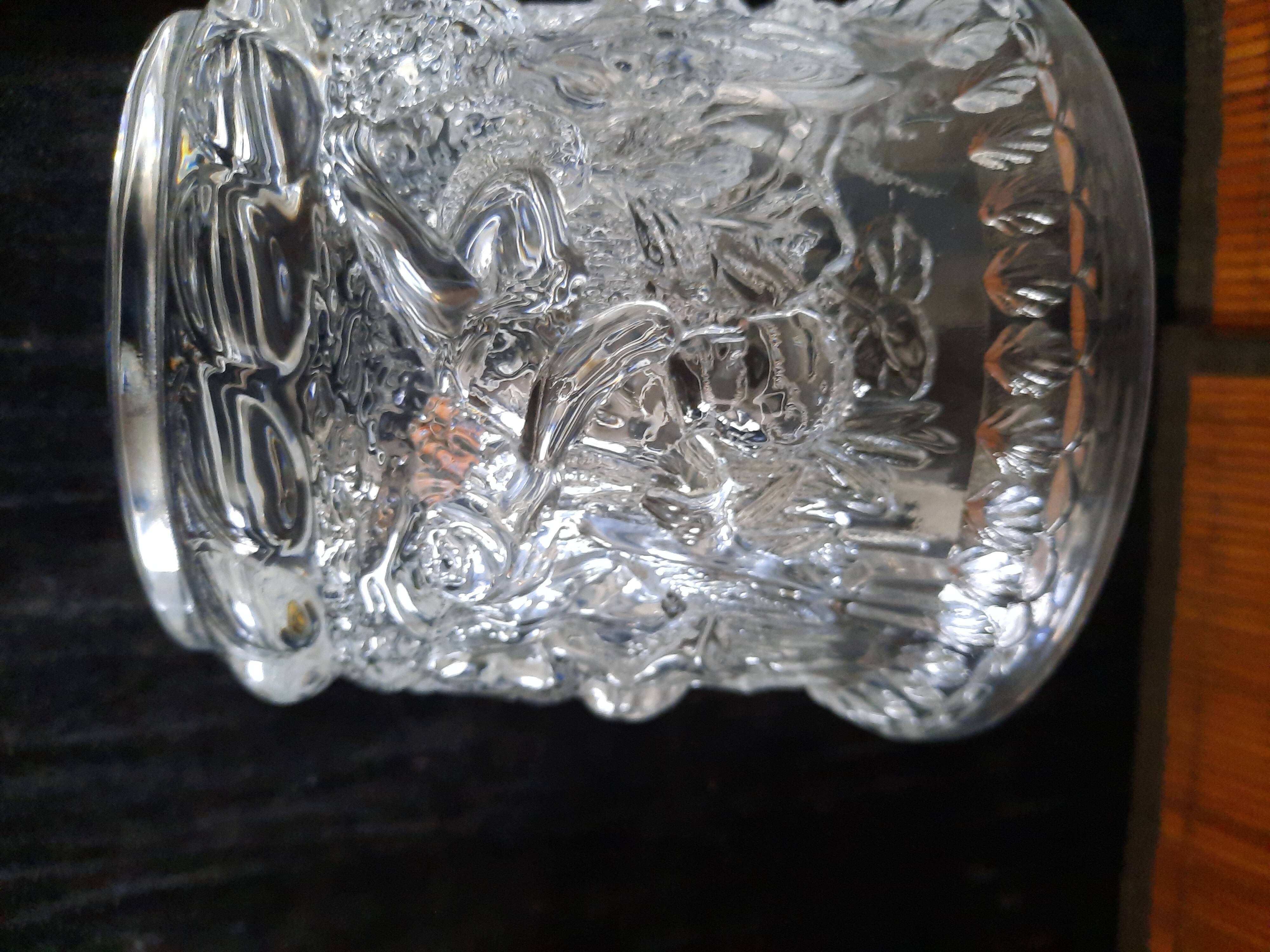 Crystal Ice Seal from Bayel France - Relief Decoration Putti/cherub