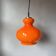 Vintage Peill & Putzler hanging lamp, ceiling lamp orange, space age