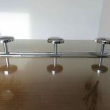 Coat rack in chromed steel 3 hooks 70s