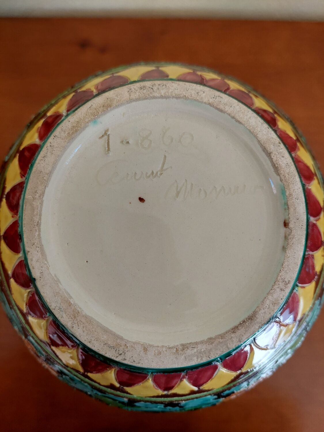 Large Monaco Cerart Vase 1950 1960