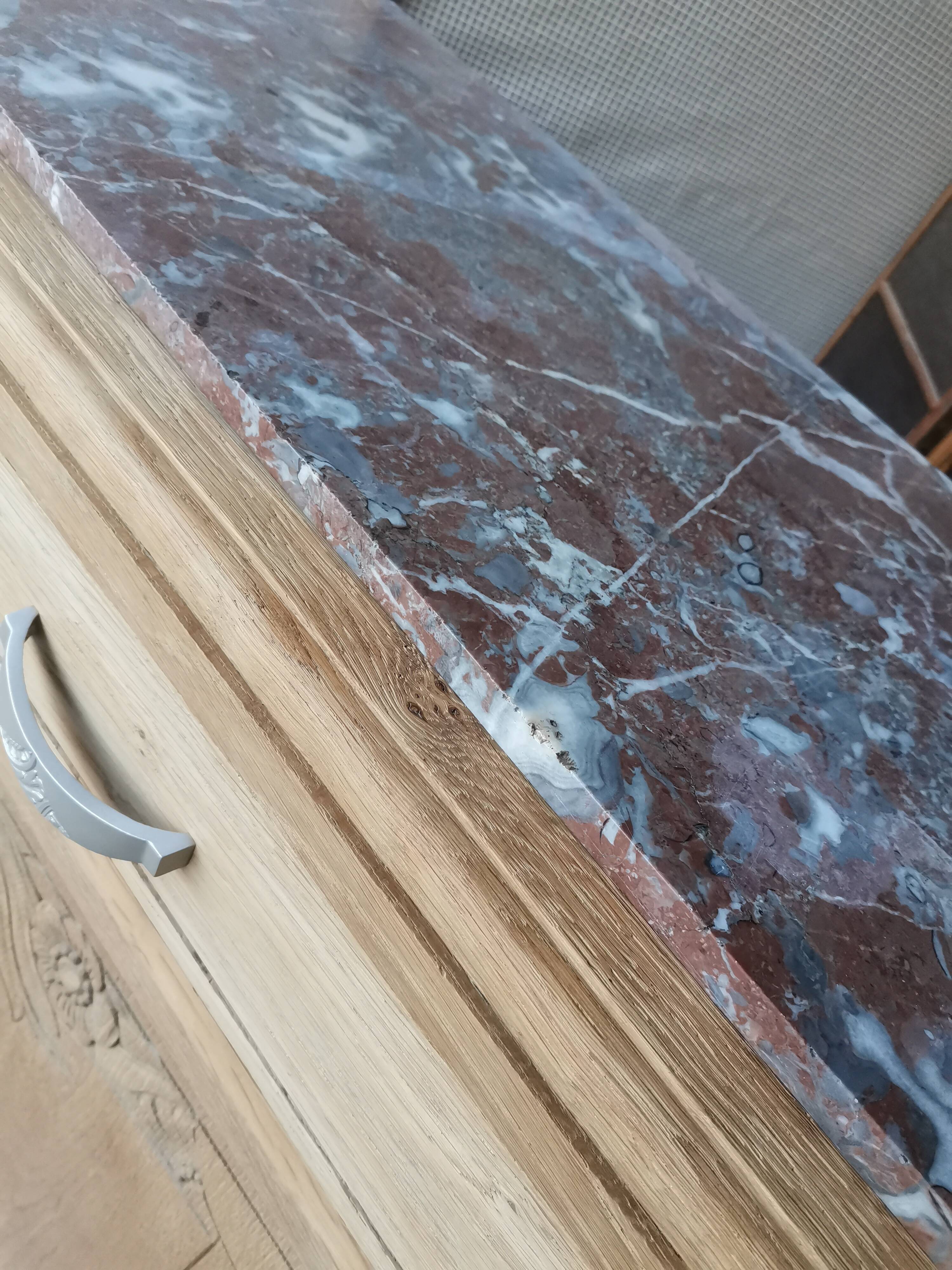 Art Deco wooden and marble buffet
