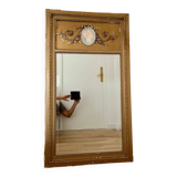 Miroir trumeau doré ancien de style Louis XVI