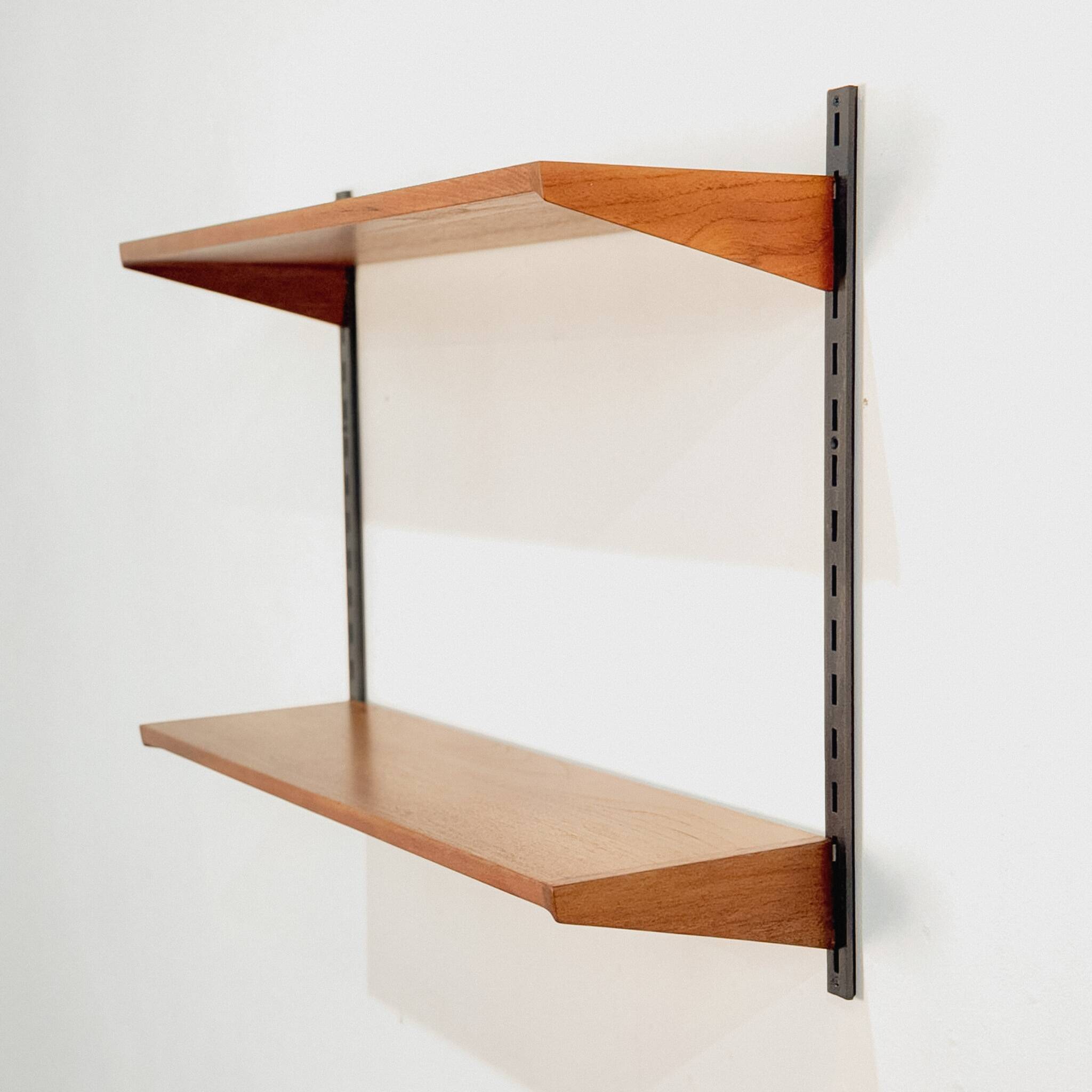 Kai Kristiansen Teak Wall Shelves, FM Møbler, Denmark 1960s