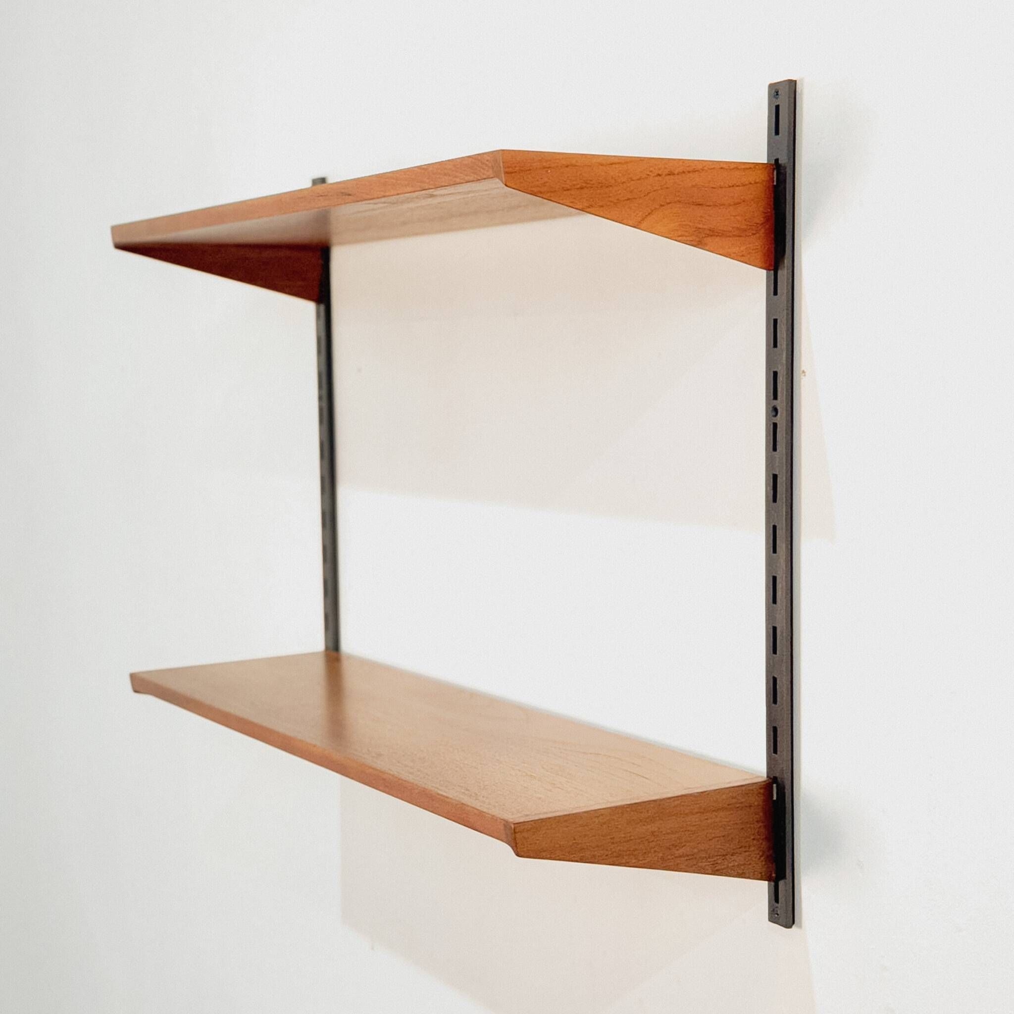 Kai Kristiansen Teak Wall Shelves, FM Møbler, Denmark 1960s