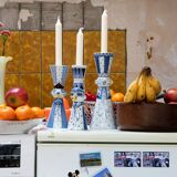 Candle holder in Delft blue