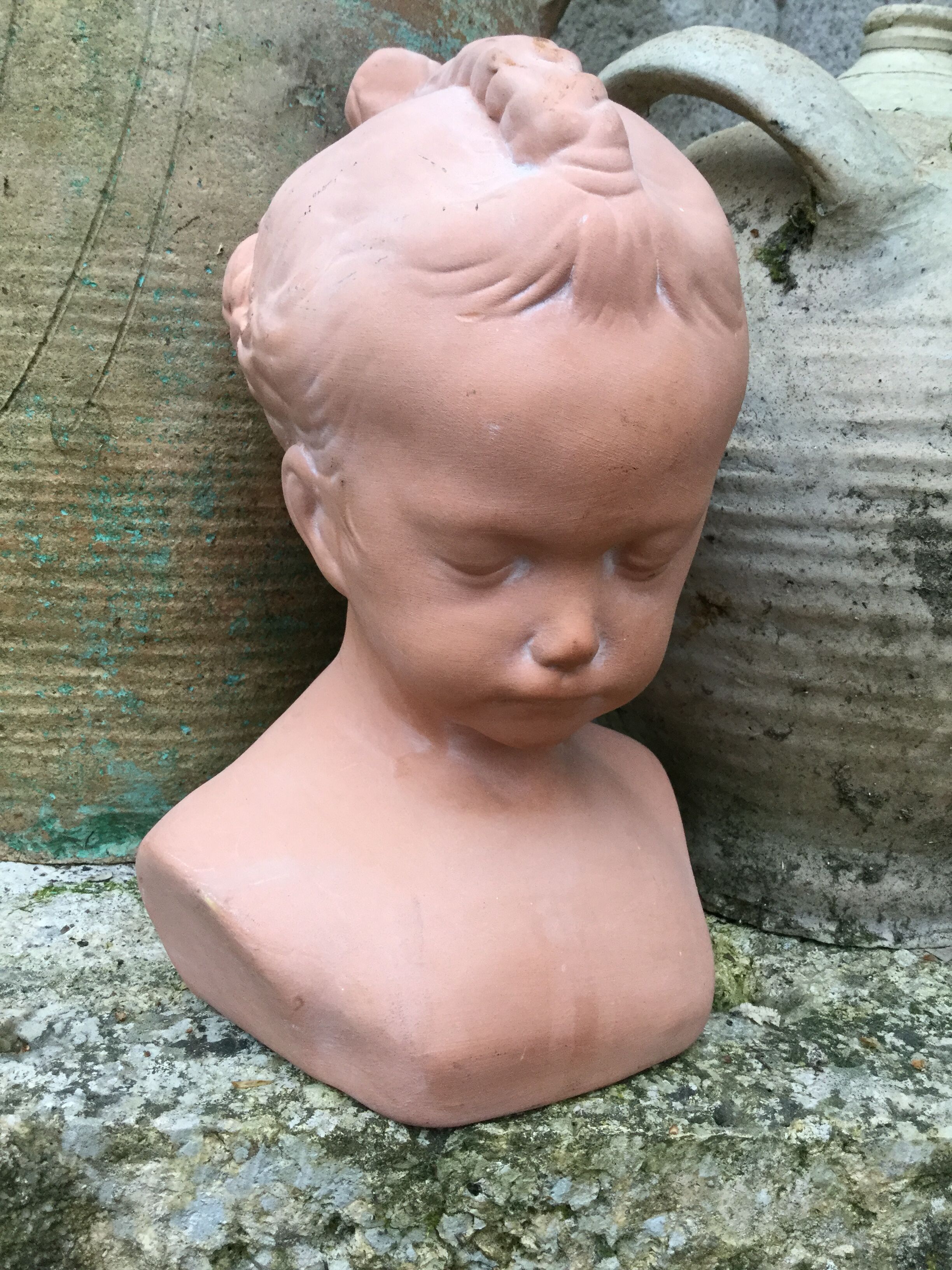 Child terracotta bust