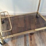 Dessert bar on brass wheels and gold metal