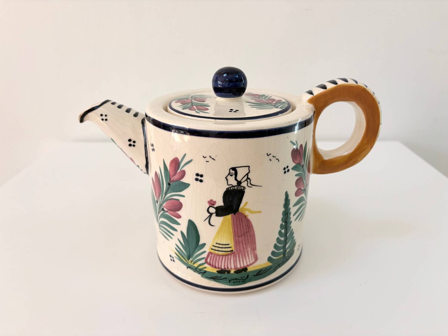 Large teapot Henriot 1950 - HB Quimper Brittany