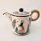 Large teapot Henriot 1950 - HB Quimper Brittany
