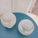 2 glass ceiling lights