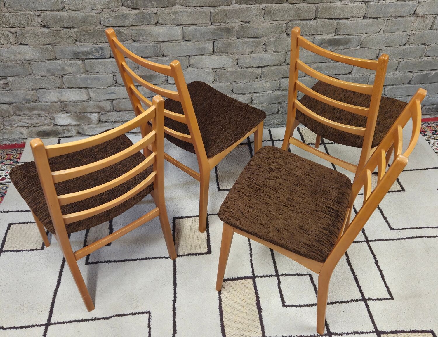 Set of 4 Scandinavian chairs from the 1960s