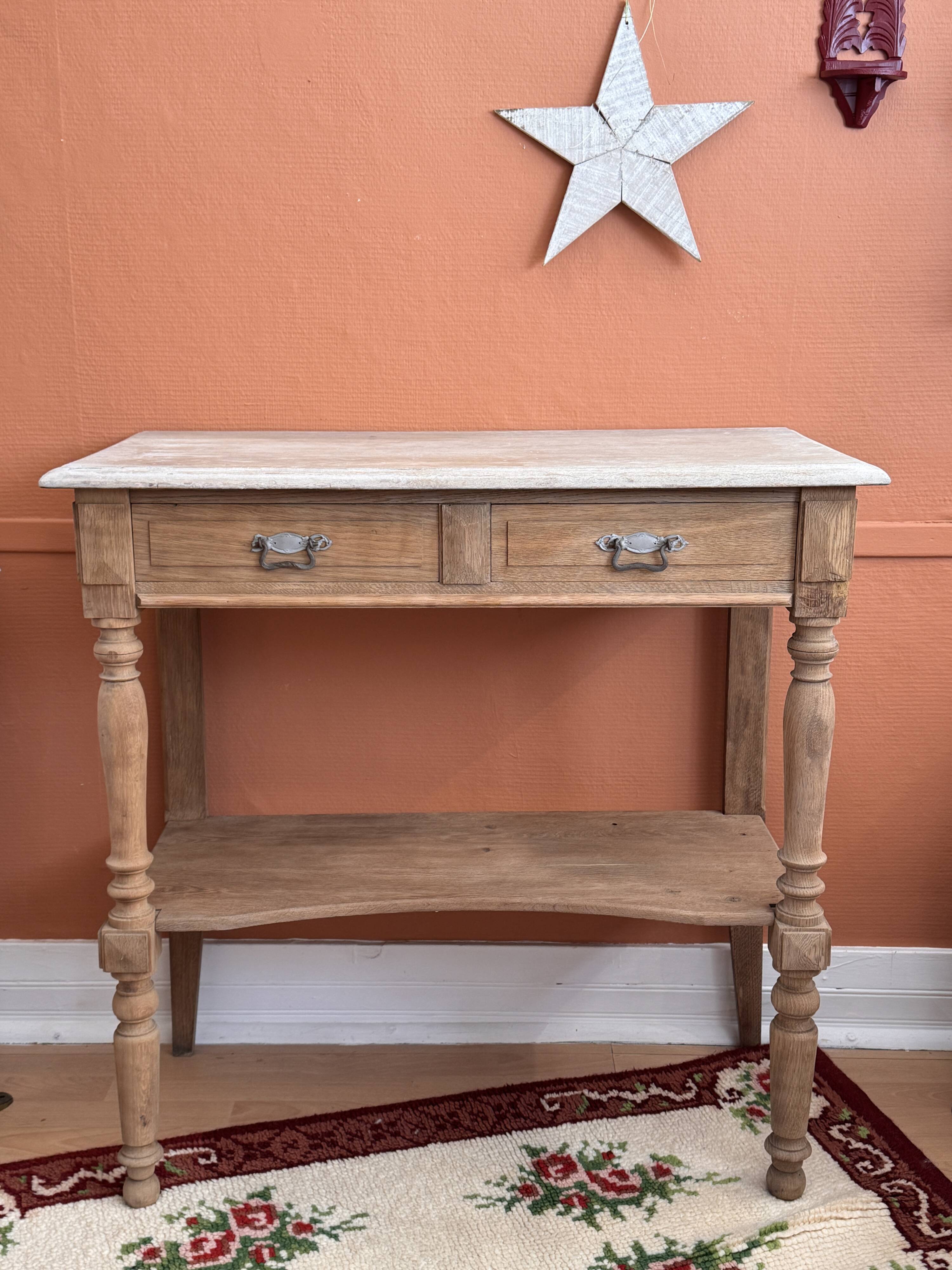 Raw wood console