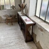 Oak console with white marble top 1970