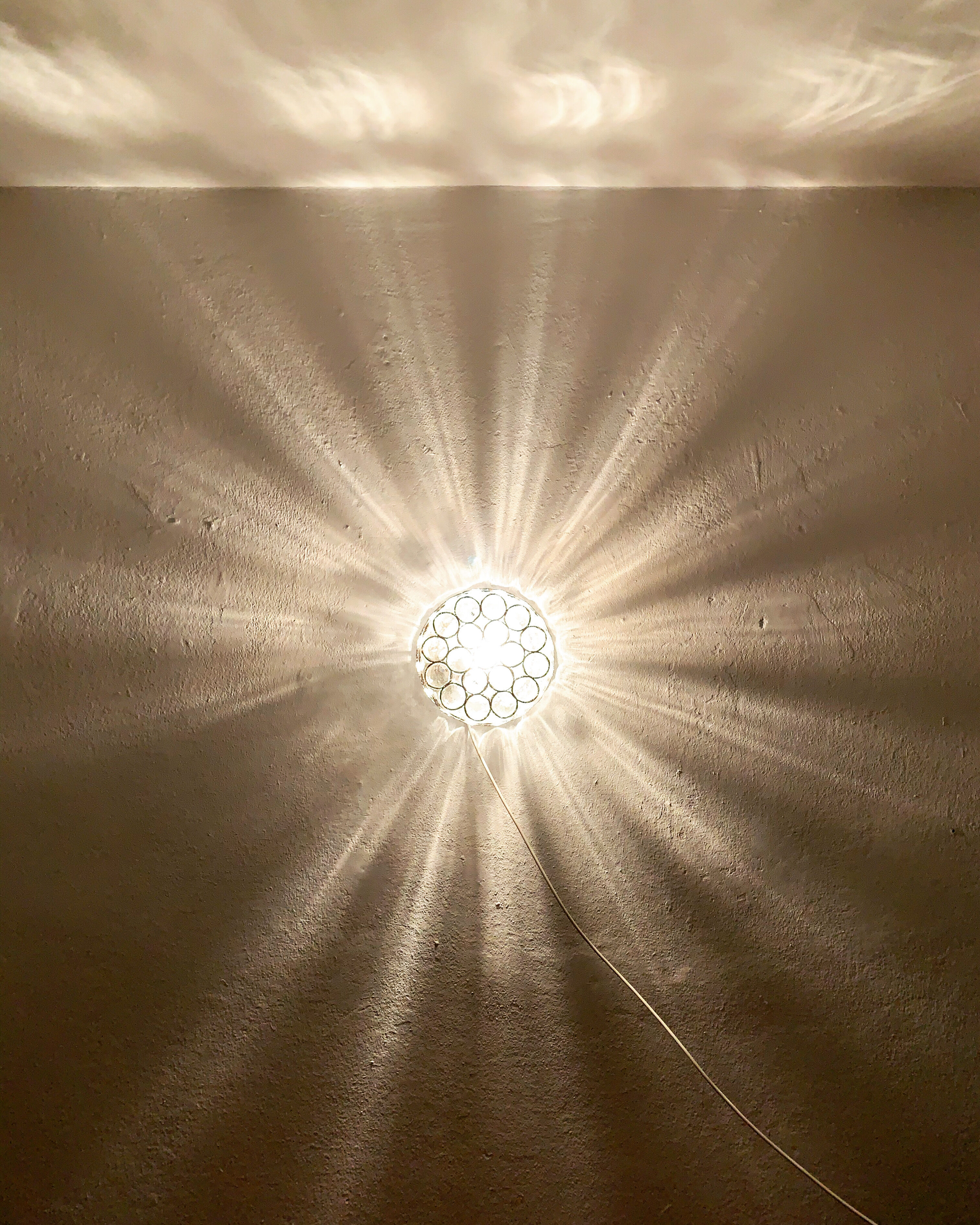 Iron ring design wall lamp from Limburg