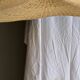 Very large rattan pendant light in the shape of a hat D125 H50