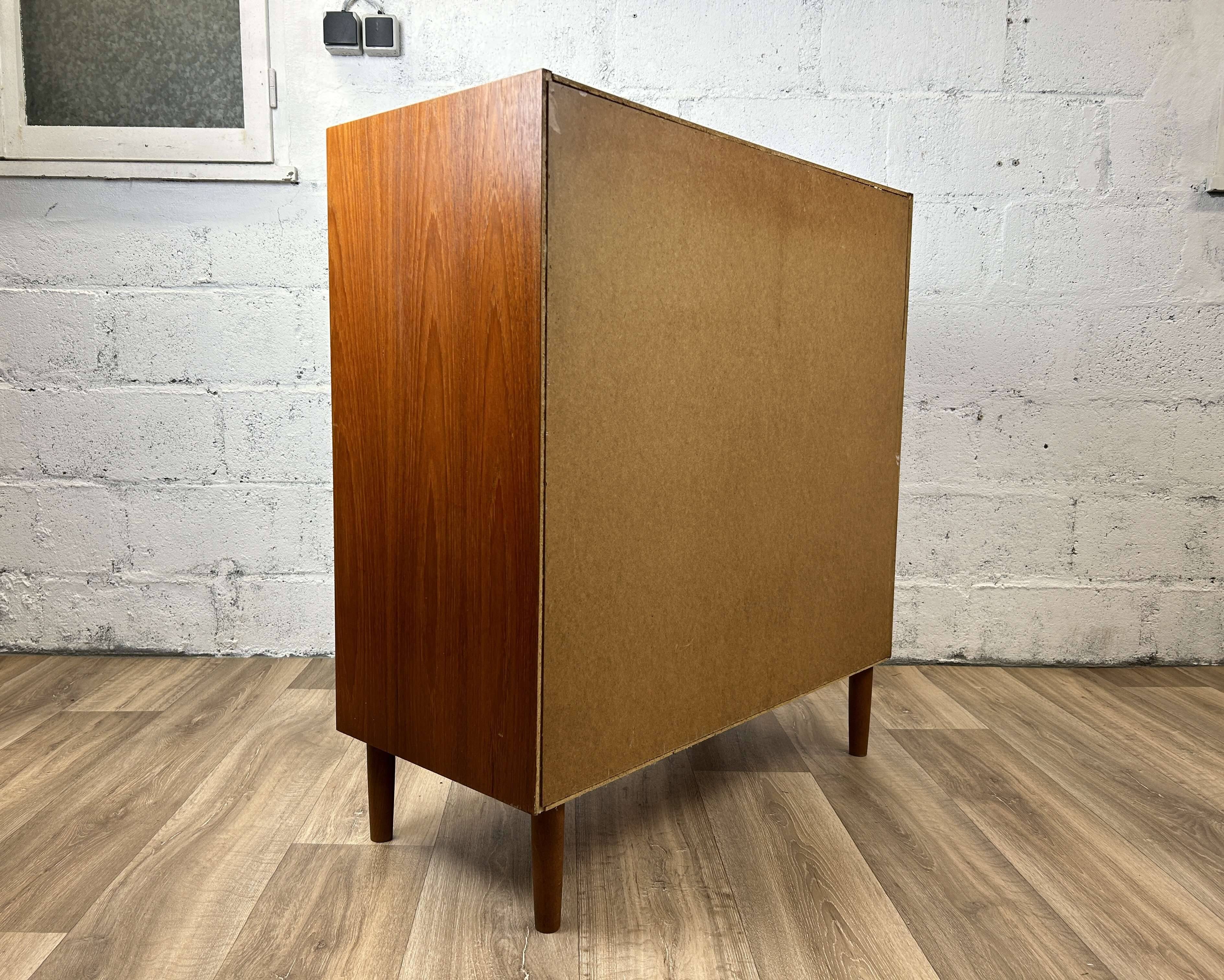 Scandinavian chest of drawers with 6 vintage teak drawers, 1960s