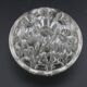 Set of 2 antique glass pressed transparent flower holders
