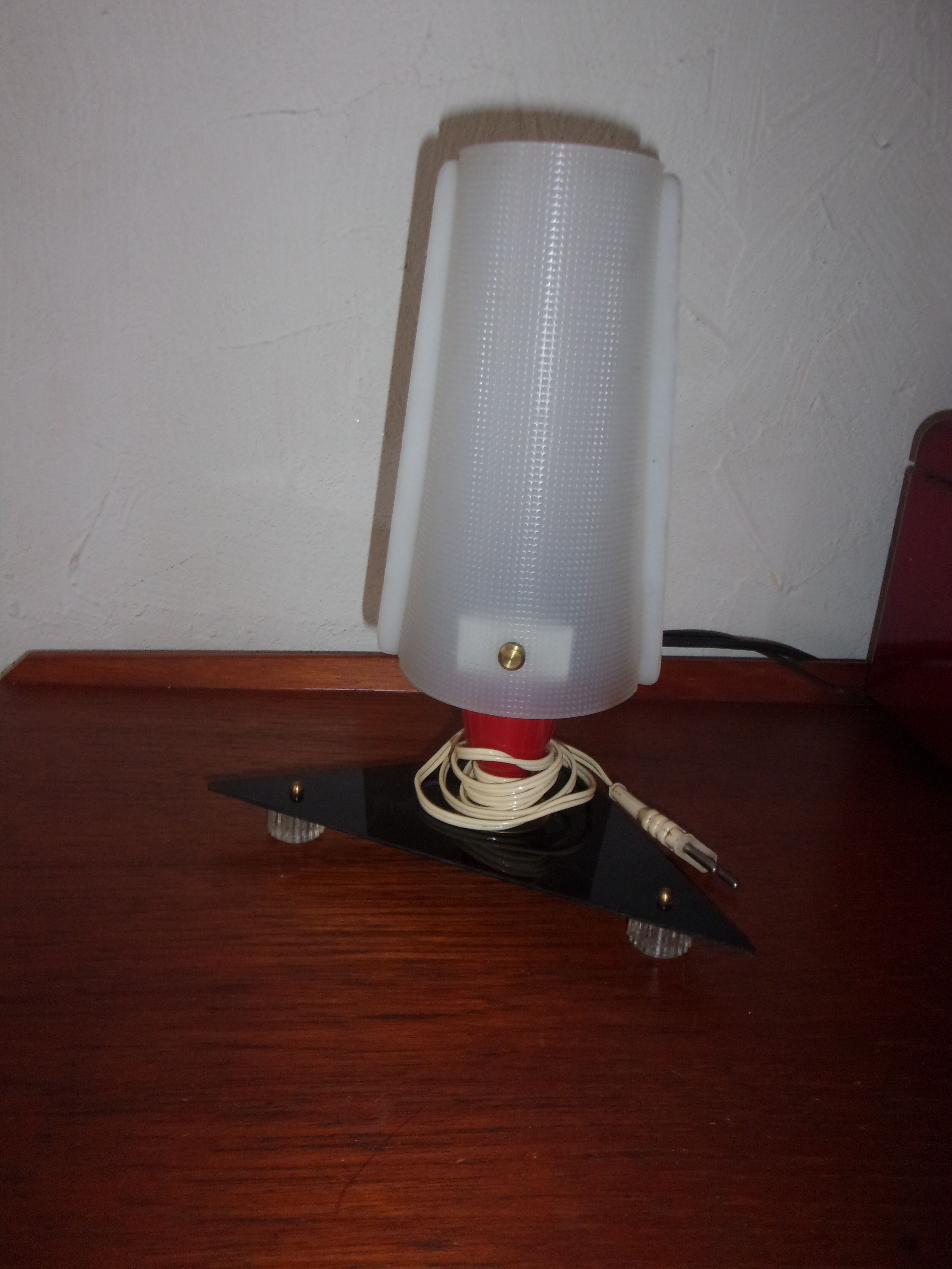 Rockabilly bedside lamp table 1950