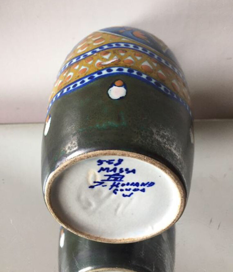Dutch Vase Art Deco Gouda Massa Delft ware