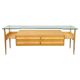 Commode en bois italienne des années 1950, style mid-century.