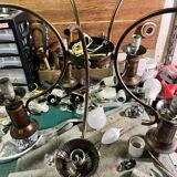 Vintage Copper Pendant Lamp / Hanging Light / Colonial Chandelier 1970's